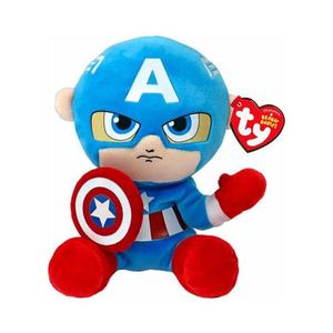 Jucărie de pluș TY SOFT CAPTAIN AMERICA Marvel 15 cm imagine