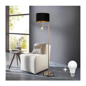 Lampadar LED Eglo TUNJA 1xE27/60W/230V + LED/2, 1W d. 38 cm crom/negru imagine