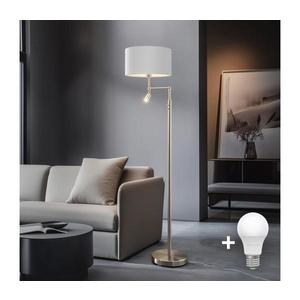 Lampadar LED Eglo TUNJA 1xE27/60W/230V + LED/2, 1W d. 38 cm crom/alb imagine