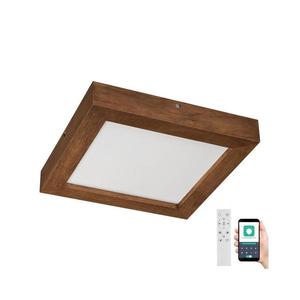 Plafonieră LED dimabilă Brilagi WOODY FRAME LED/24W/230V stejar 30x30 cm IP44 + telecomandă imagine