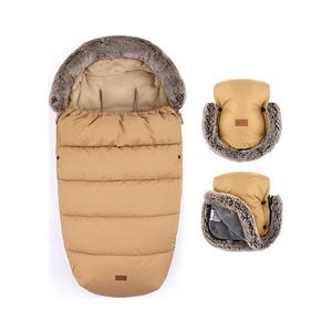 SET PETITE&MARS sac pentru cărucior 4 în 1 COMFY + mănuși pentru cărucior Elegant Caramel imagine