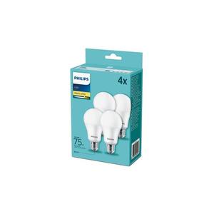 SET 4x Bec LED Philips A60 E27/10, 5W/230V 2700K imagine