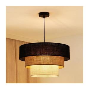 Lustră pe cablu Brilagi ASPEN LUNETA 1xE27/15W/230V d. 45 cm negru/bej/crem imagine