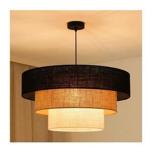 Lustră pe cablu Brilagi ASPEN LUNETA 1xE27/15W/230V d. 60 cm negru/bej/crem imagine