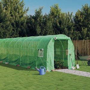 vidaXL Seră cu cadru din oțel, verde, 36 m², 18x2x2 m imagine