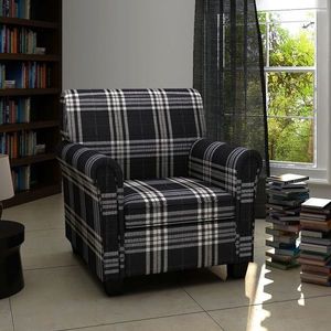 vidaXL Fotoliu cu pernă, negru, material textil imagine