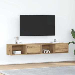 vidaXL Dulapuri TV 2 buc Stejar Artisan 80x31x25, 5 cm Lemn prelucrat imagine