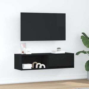 vidaXL Dulap TV Stejar negru 100x31x25, 5 cm Lemn prelucrat imagine