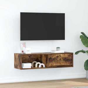 vidaXL Dulap TV stejar afumat 100x31x25, 5 cm Lemn prelucrat imagine