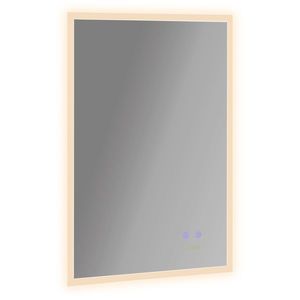 Oglindă Baie LED Kleankin, Iluminare Reglabilă, Smart Touch, Argintiu, 70x50cm | Aosom Romania imagine