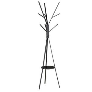 HOMCOM Cuier în Formă de Pom Design Modern, Metal Negru, Ideal pentru Hol, 45x45x180 cm | Aosom Romania imagine