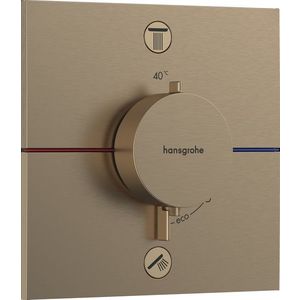 Baterie cada - dus termostatata Hansgrohe ShowerSelect Comfort E cu 2 functii montaj incastrat necesita corp ingropat bronz periat imagine