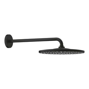 Palarie de dus Grohe RainShower Cosmopolitan 310 si brat de dus 42cm de perete phantom black imagine