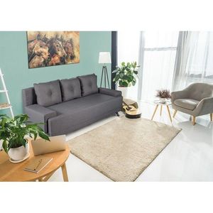 Canapea extensibila Roma Lux Grey 205x90x86 cm + lada de depozitare, gri imagine