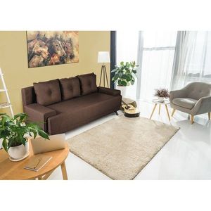 Canapea Extensibila Roma Lux Dark Chocolate 205x90x86 cm + lada de depozitare, maro imagine