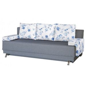 Canapea Extensibila Roma Grey Blue Anemone 205x90x86 cm, cu lada de depozitare imagine