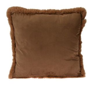 Perna Faux Fur cm, 45x45x8 cm, poliester, maro imagine