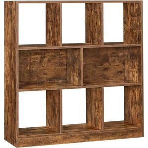 Corp biblioteca Vasagle, 70 x 24 x 190.5 cm, PAL, maro rustic imagine