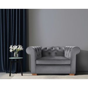 Fotoliu Oxford Chesterfield, 93x116x75 cm, Antracit imagine