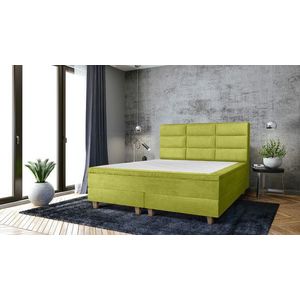 Pat matrimonial, Stockholm, Harmony E, 140x200 cm, saltea tip Pocket, topper memory, Verde imagine