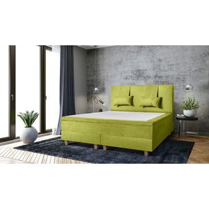 Pat matrimonial, Stockholm, Classic E, 140x200 cm, saltea tip Pocket, topper memory, Verde imagine