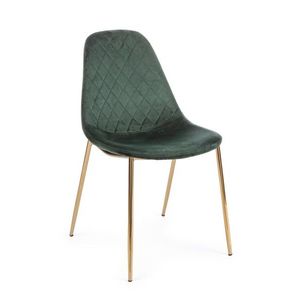 Scaun Terry, Bizzotto, catifea, 48x55x85 cm, verde inchis imagine