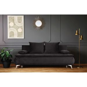 Canapea extensibila Sofie Lux, 203x92x86 cm, 3 locuri, lada pentru depozitare, graphite imagine