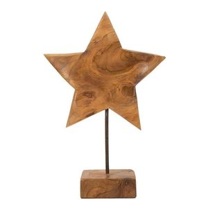 Sculptura decorativa Star, Mauro Ferretti, 28x12x42 cm, tec reciclat, lucrat manual, model unicat, maro imagine