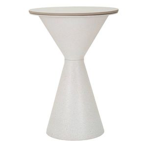 Masuta inalta White Double, Mauro Ferretti, 44x44x63 cm, fier/ceramica, alb imagine