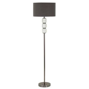 Lampadar Bright, Mauro Ferretti, 1 x E27, 40W, 42.5x163 cm, sticla/fier/catifea, alb/gri imagine