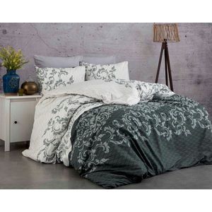 Lenjerie de pat pentru o persoana (EU) (IT), Lucca - Grey, Pearl Home, Bumbac Ranforce imagine