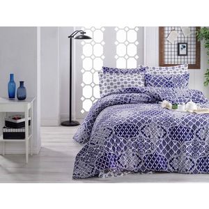 Lenjerie de pat pentru o persoana (BL), Donjette - Dark Blue, Pearl Home, Bumbac Ranforce imagine