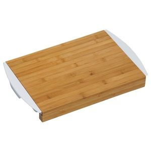 Kesper 58351 Placă de tăiat din bambus cu bol dedepozitare, alb, 41 x 25, 5 x 4 cm imagine