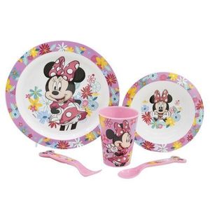 Set de masă din plastic Stor 5 piese Minnie imagine