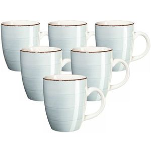 Set căni ceramice Mäser Bel Tempo 380 ml, 6 buc., albastru deschis imagine