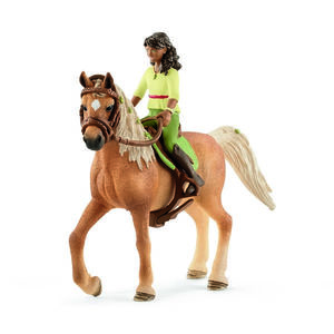 Schleich - Bruneta Sarah și calul Mystery imagine