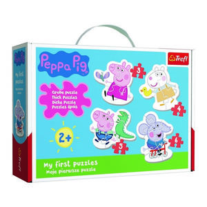 Baby puzzle Trefl Purcelul Peppa, 4v1 imagine