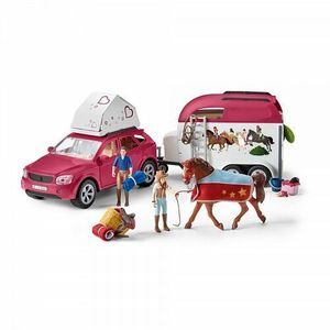 Mașină de aventură cu remorcă și cal Schleich 42535 imagine