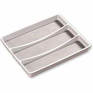 Kesper 30094 Dulap de plastic 3 compartimente, alb, 40, 5 x 32, 5 x 4, 5 cm imagine