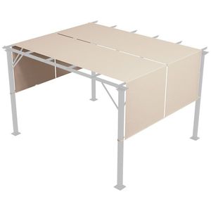 Outsunny Copertină Pergolă Rezervă UV 3x3(m) 4.9x1.2m Ușor de Instalat Kaki | Aosom Romania imagine