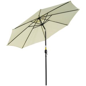 Outsunny Umbrelă de Grădină Înclinabilă, cu Manivelă și Tijă Demontabilă, din Metal și Poliester, Ø295x250 cm, Albastru | Aosom Romania imagine