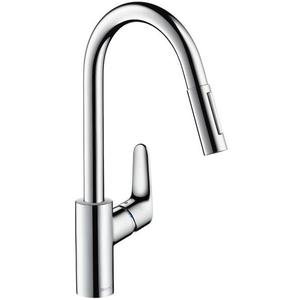 Baterie bucatarie Hansgrohe Focus 240 dus extractibil crom imagine