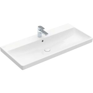 Lavoar Villeroy & Boch Avento CeramicPlus 100cm cu preaplin montare pe mobilier alb Alpin imagine