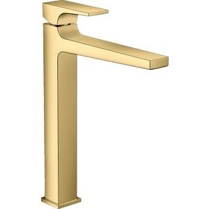 Baterie lavoar Hansgrohe Metropol 260 ventil push-open pentru lavoar tip bol gold optic lustruit imagine