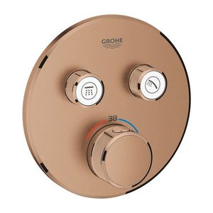 Baterie cada - dus termostatata Grohe Grohtherm SmartControl Round montaj incastrat necesita corp ingropat brushed warm sunset imagine