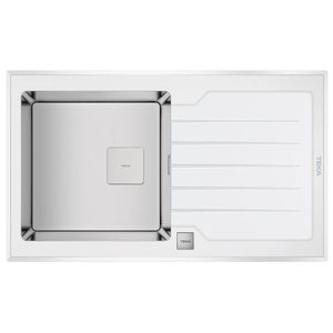 Chiuveta bucatarie Teka Premium RS15 1B 1D 86 860x510cm inox + sticla alba imagine