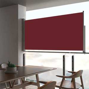 vidaXL Copertină laterală retractabilă de terasă, roșu, 80 x 300 cm imagine