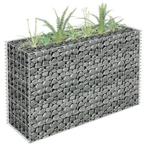 vidaXL Strat înălțat gabion, 90 x 30 x 60 cm, oțel galvanizat imagine