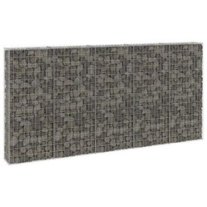 vidaXL Perete gabion cu capace, 300 x 30 x 150 cm, oțel galvanizat imagine