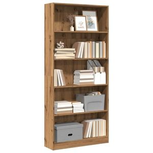 vidaXL Bibliotecă, stejar artizanal, 80x24x176 cm, lemn prelucrat imagine